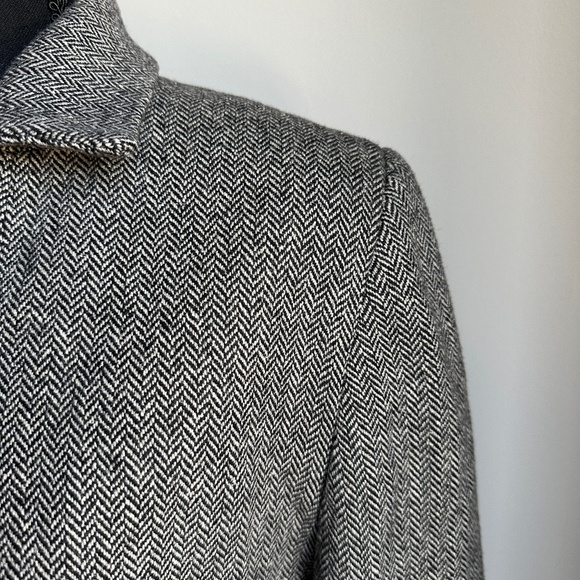 *LORD & TAYLOR* Petite Black x Tan Long Sleeve Button Blazer Suit Jacket Sz 8P - Picture 3 of 7